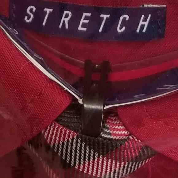 Chaps Kids Dress Shirt W/Easy-Clip Tie Size XXS/4-5 Red Long Sleeve Stretch New - Picture 7 of 7